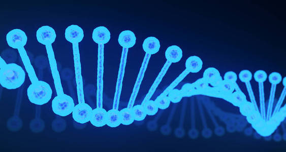 Dna 结构关闭医学背景. 3 d 渲染