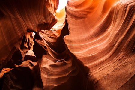 真实图像的较低的羚羊峡谷在亚利桑那州，美国