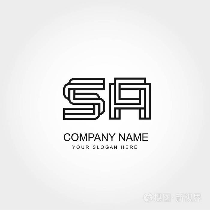 首字母 sa 徽标设计