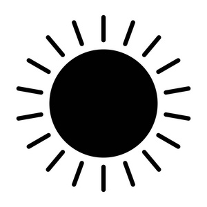 太阳图标。矢量简单最小96x96 象形文字