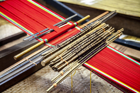 马来西亚传统织机的细节