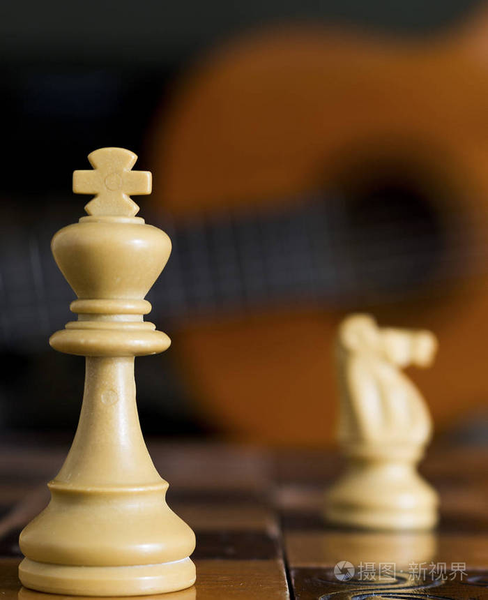 国际象棋棋盘上拍照