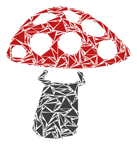 三角形蘑菇拼贴画