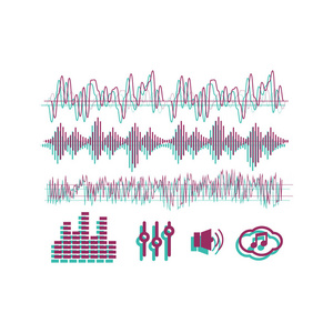 声波。音乐技术, 立体声均衡器。声音波浪形式