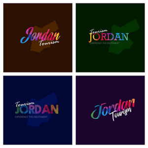 旅游乔丹版式徽标背景集