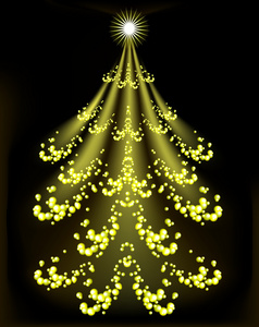 抽象的圣诞树。Eps10 矢量图