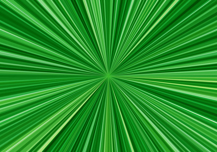 径向速度线在中心具有焦点。抽象形背景与明亮的绿色光线。缩放效果