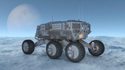 空间探测器三维图插画