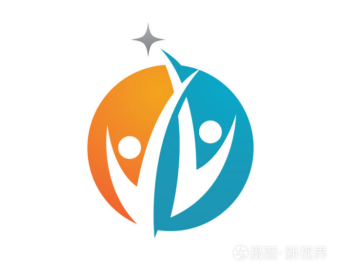 社区护理徽标