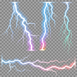 矢量现实闪电霹雳