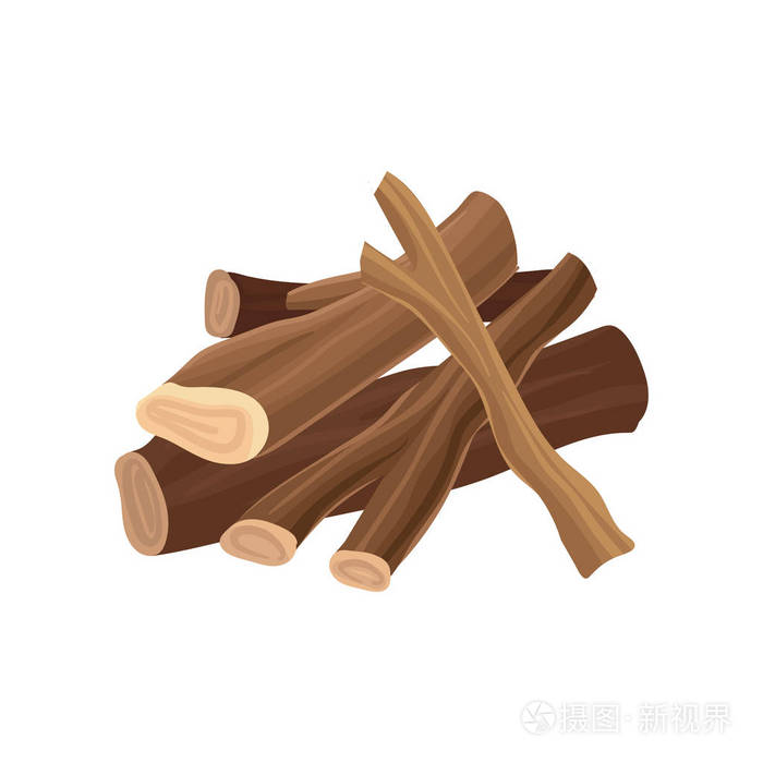 成堆的木柴.篝火的干原木.木制木材生产行业.木质材料.