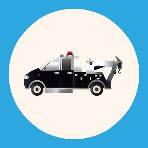 交通主题警察车元素矢量，eps 图标元素