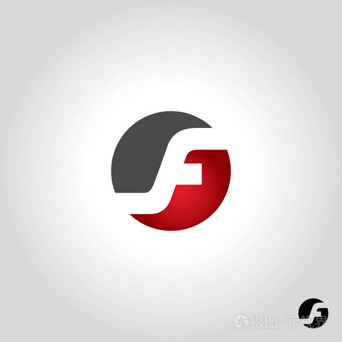 字母f 标志, 图标和符号矢量插图