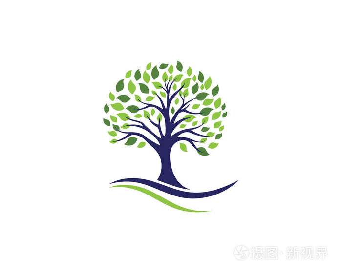 树上的标志和符号标志图标和模板