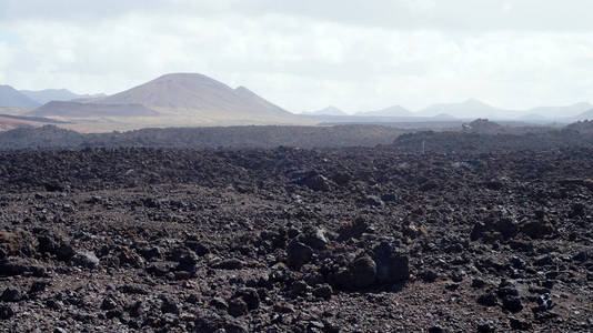 兰萨罗特岛 Timanfaya 国家公园的美丽月球景观