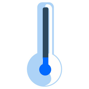 独立的冷温度计图标图片