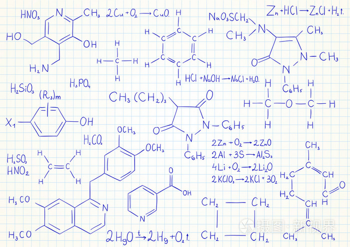矢量背景与化学公式