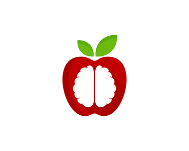 水果脑徽标图标设计