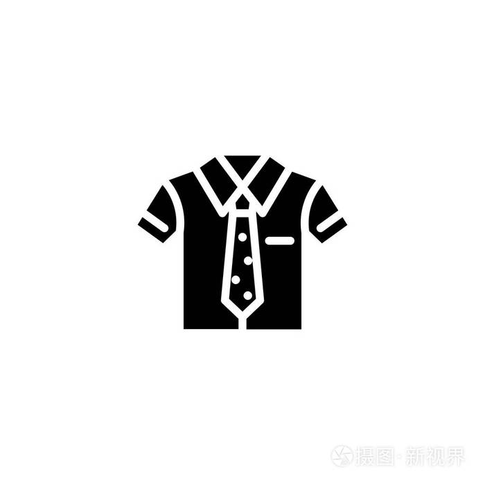 统一的黑色图标概念.均匀平面矢量符号, 符号, 插图