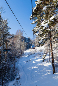 Tserkovka Belokurikha，Alttai，俄罗斯度假山索道