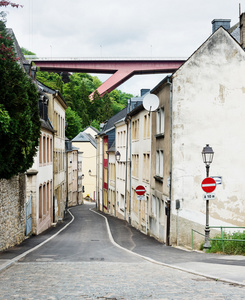 空荡荡的街道，在卢森堡