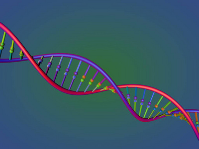 Dna 链。3d 渲染图