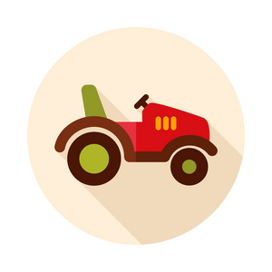 拖拉机图标。农夫机器。农业标志。图形符号为您的网站设计, 徽标, 应用程序, Ui。矢量插图, Eps10