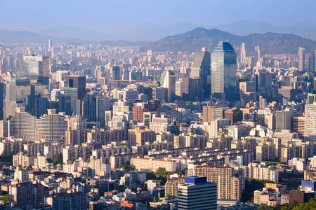 韩国首尔市的天际线