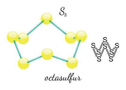 S8 octasulfur 分子