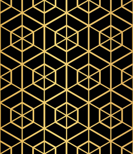抽象的几何背景。六角形网格与嵌入式单元格