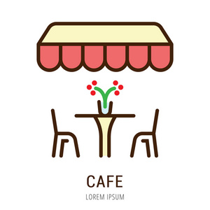 矢量简单的 Logo 模板咖啡厅