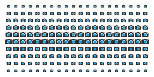 照片相机形状半色调网格