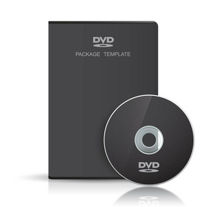 黑色 Dvd 光盘和框模板为您的设计的