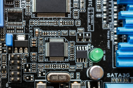 电路板。电子计算机硬件技术。主板数字芯片