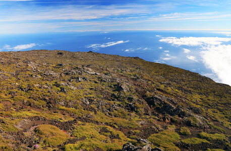 微微火山 2351m 在小岛, 亚速尔群岛, 葡萄牙, 欧洲