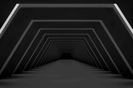 抽象3d 隧道内部
