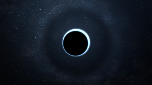 抽象的科学背景日全食，黑洞。这幅图像由美国国家航空航天局提供的元素