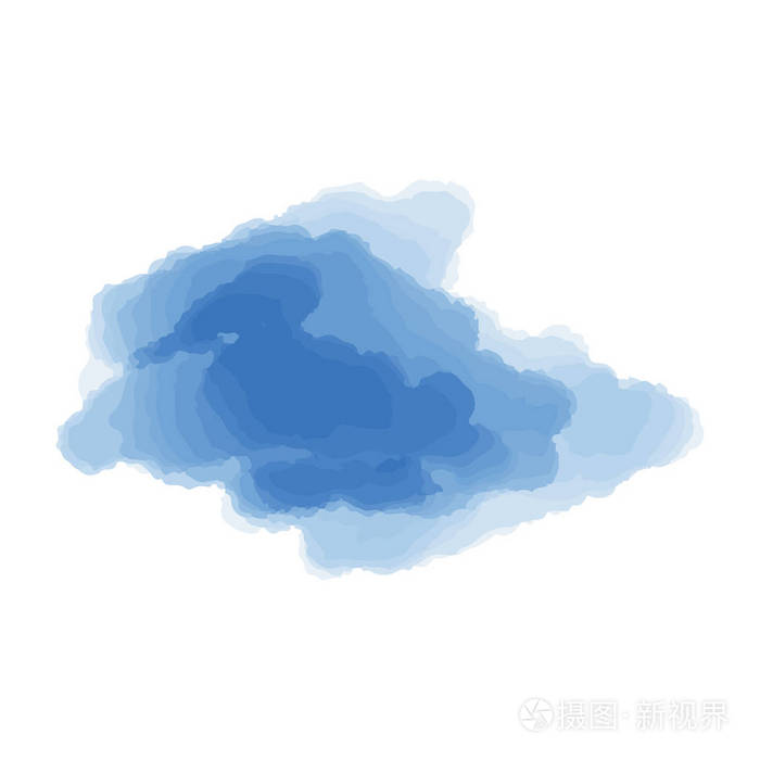 在白色背景上的蓝云