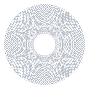 圆圈设计元素。抽象几何旋转图案。矢量艺术