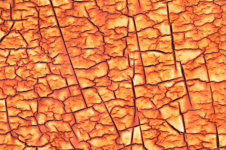 老裂缝橙色金属纹理背景图片