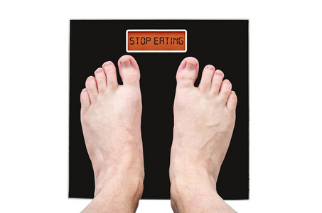 在与大量的体重和健康问题，铭文尺度上的人停止进食