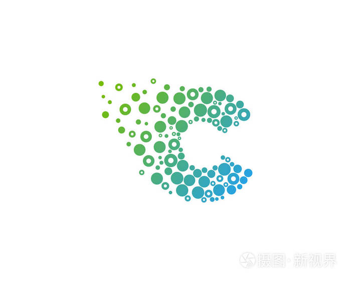 字母c 气泡标志设计元素