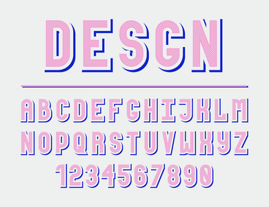 现代线字母表。时髦抽象矢量字体