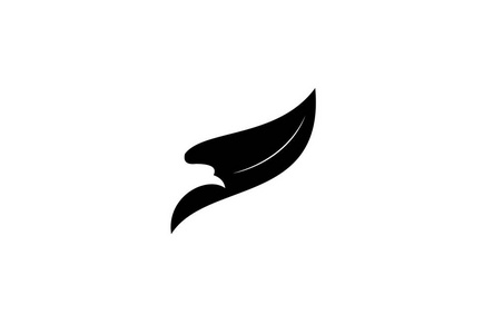 羽毛鸟标志, 鸟标志设计, 向量例证