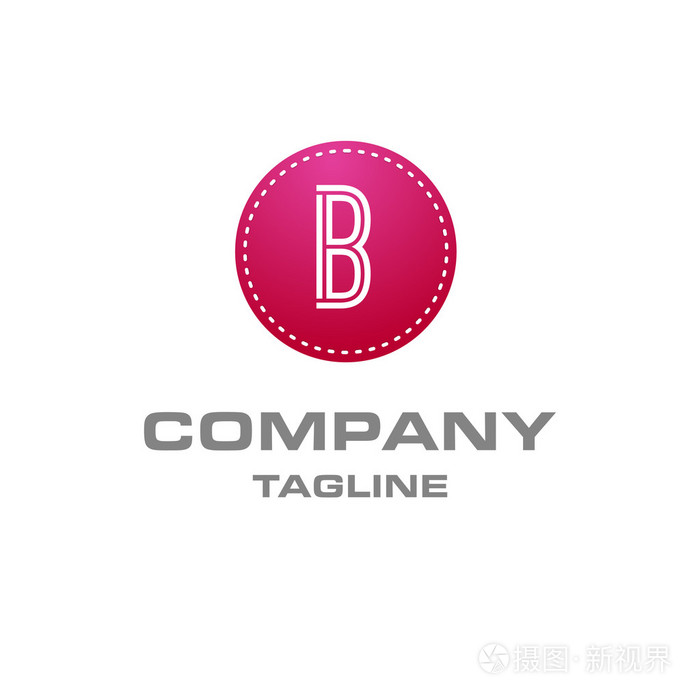 字母b图标创意的紫色标志