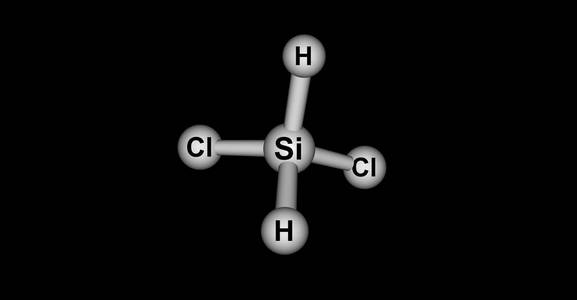 二氯硅烷分子的结构上黑色孤立