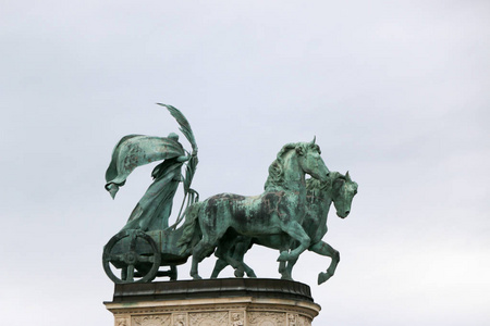 匈牙利布达佩斯的英雄广场纪念碑