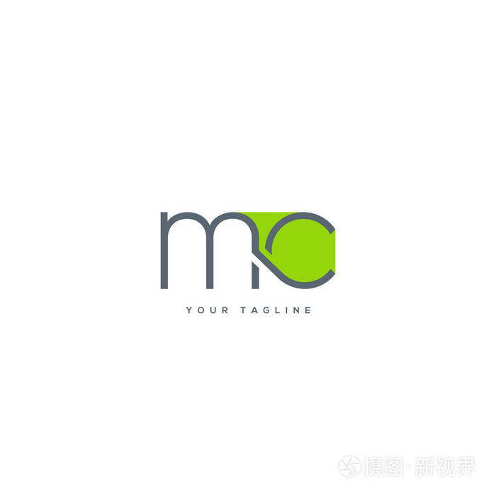 字母徽标 mc, 商务卡模板