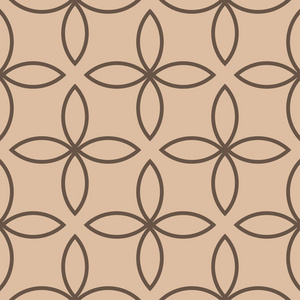 棕色几何装饰品。网络纺织品和墙纸无缝模式