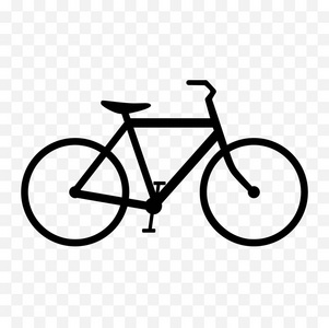 自行车风格的图标, 自行车黑色剪影